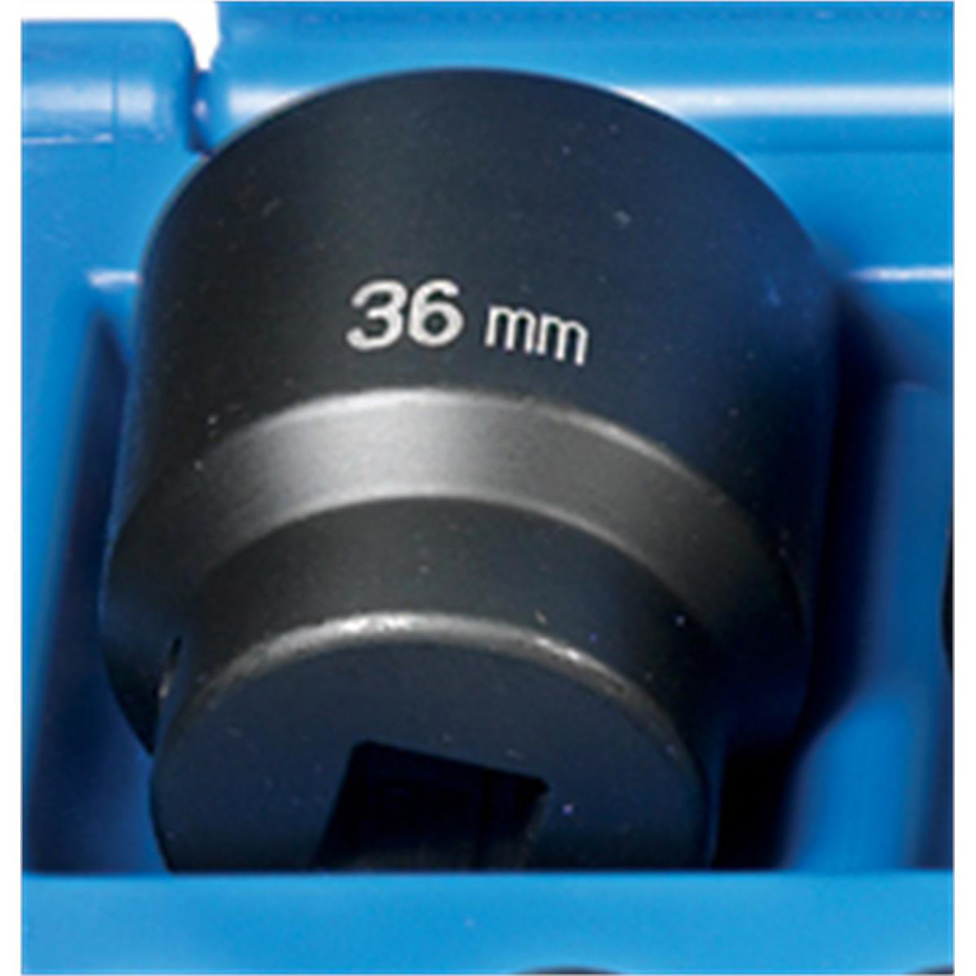 Grey Pneumatic Impact Socket — 36mm, 1/2in. Drive, 12-Point, Chrome-Molybdenum Steel, Model# GRE2136M